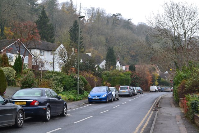 Houses on the side of the Caterham Valley in Stafford Road