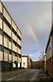 Rainbow beyond Hamnett Street