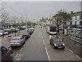 The A386 at Bideford Quay on a wet day