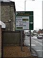 TM1279 : Roadsign on the A1066 Victoria Road by Geographer