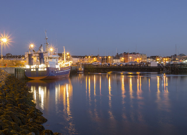 Bangor harbour at dusk