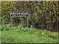 TM1481 : Burston Road sign by Geographer