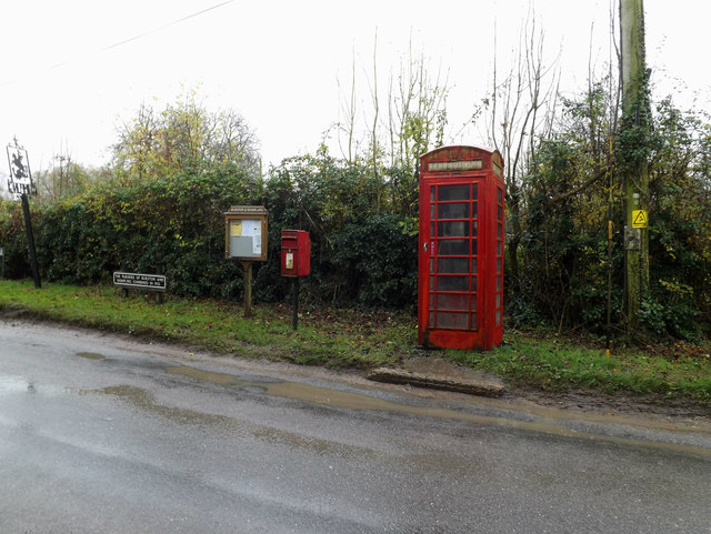 Telephone Box & Dickleburgh Road Postbox