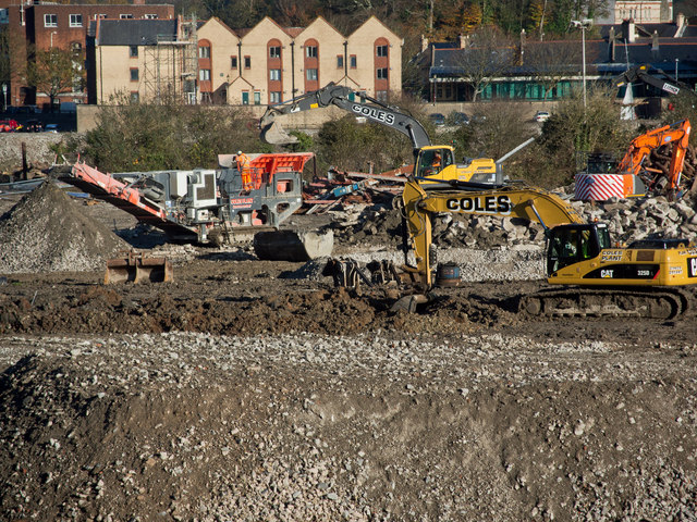 Demolition and landscaping at Bridge Wharf