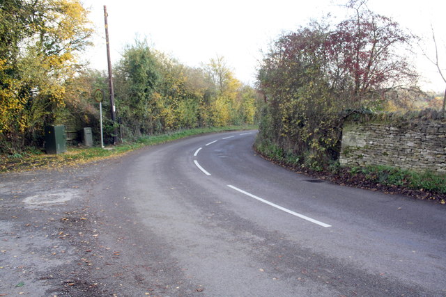 Bend in B4026 SE of Spelsbury