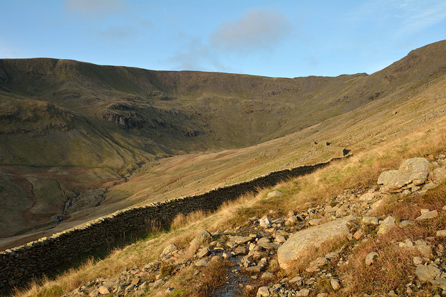 Dry stone wall in valley of Rydal Beck