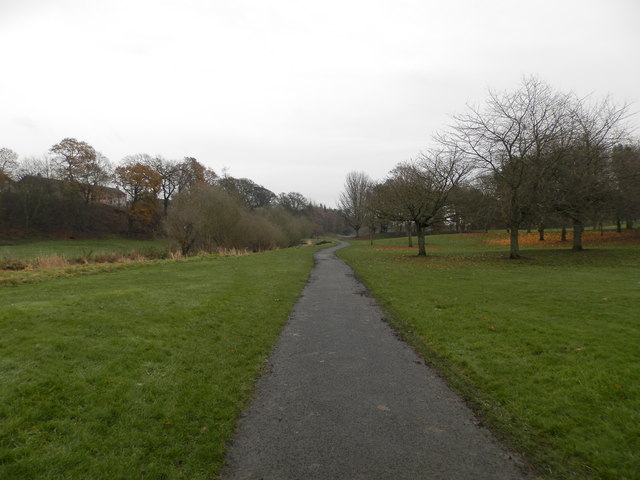 Foot and cycle path in Finlathen Park, Dundee