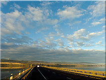 NH5961 : North from the middle of the Cromarty Bridge by Julian Paren