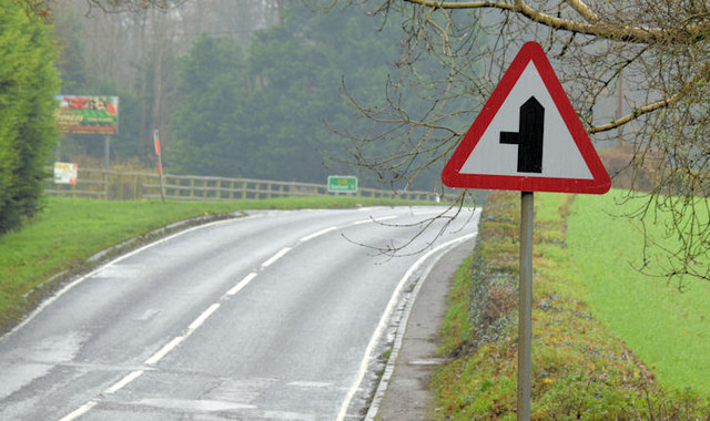 "Road junction" sign, Comber (November 2014)