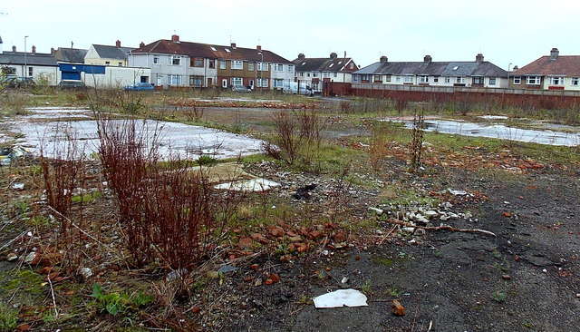 Site of demolished Durham Road School, Newport