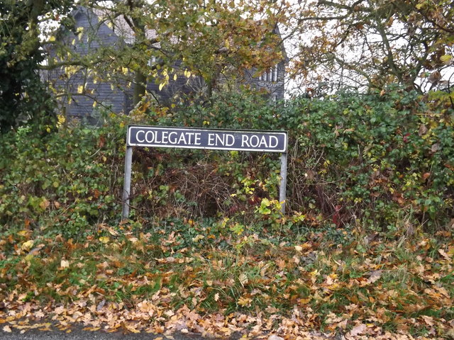 Colegate End Road sign