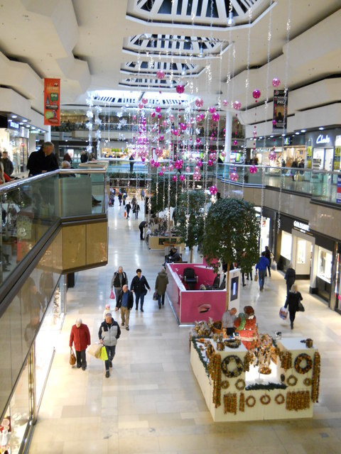 Christmas decorations at the Queensgate&hellip; © Paul Bryan cc-by-sa/2.0