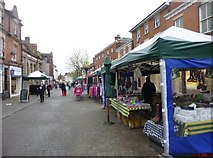 SJ9033 : Stone, market stalls by Mike Faherty