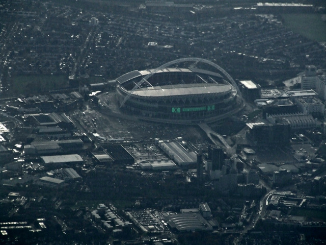 Wembley Stadium from the air