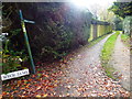 Footpath goes south from Hatton Hill