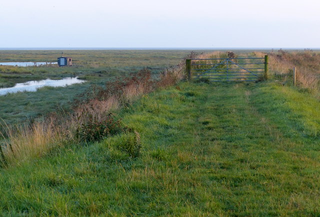 Gate on the sea bank