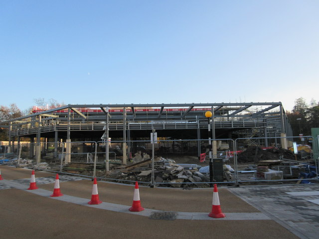 Steel frame of the new Hempstead Valley... © David Anstiss :: Geograph ...