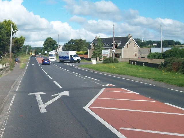 Carnacaville Road turnoff on the A50 (Castlewellan Road)