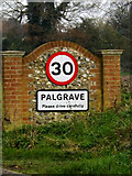TM1178 : Palgrave Village Name sign on Lion Road by Geographer