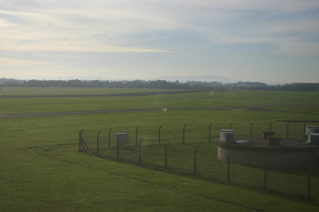 View south across Cosford airfield
