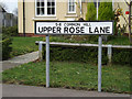 Upper Rose Lane sign