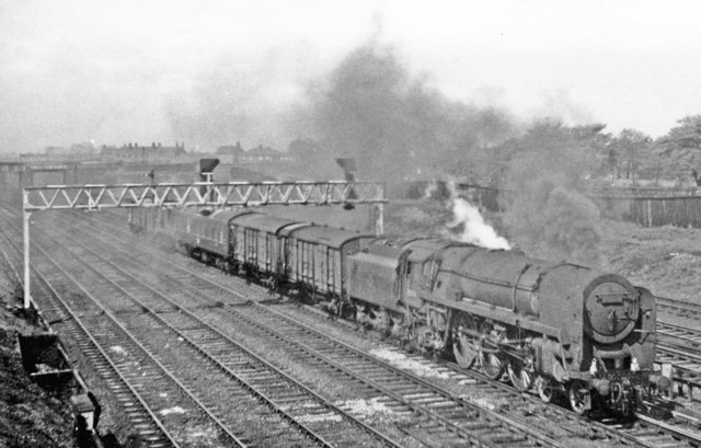 Northward on the WCML at Springs Branch... © Ben Brooksbank cc-by-sa/2. ...