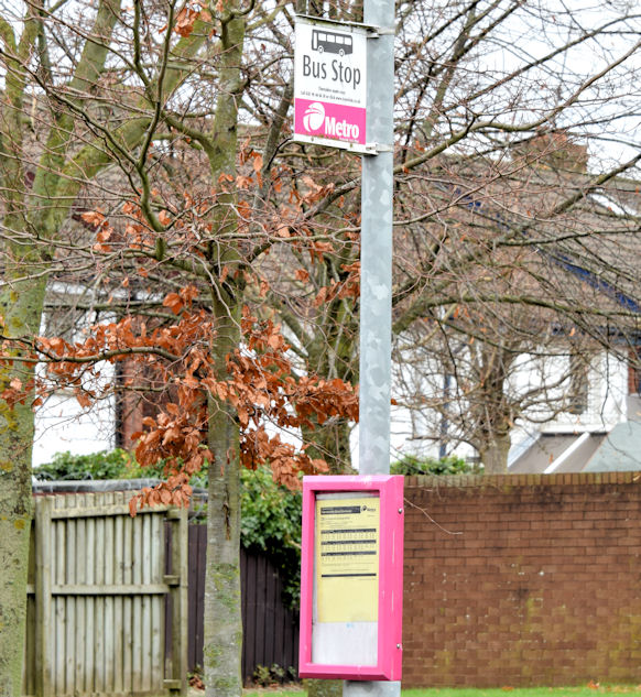 Bus stop, Knocknagoney, Belfast (December 2014)