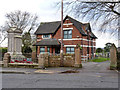 Kirkby in Ashfield Cemetery lodge and war memorial