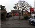 SO7847 : Staff vehicles only entrance to St Matthias C of E Primary School, Malvern Link by Jaggery