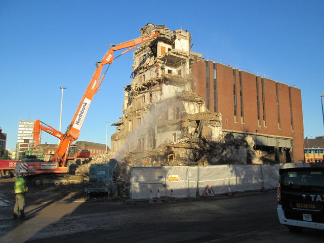 Millgarth Police Station - Demolition... © Betty Longbottom cc-by-sa/2. ...