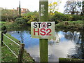 ?Stop HS2? sign next to the duck pond, Little Missenden