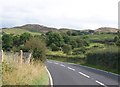 View south-eastwards towards Tullynasoo Mountain from the A50