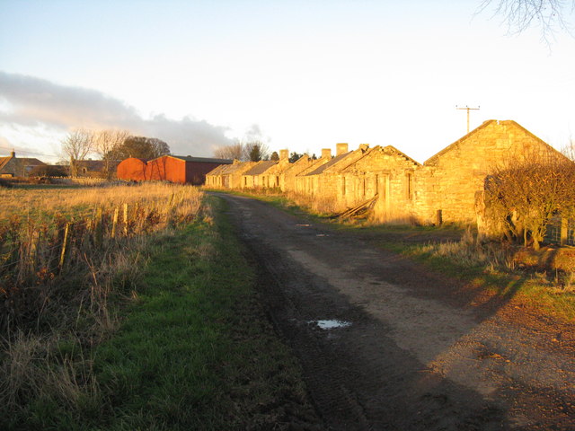 Derelict cottages at Peaston