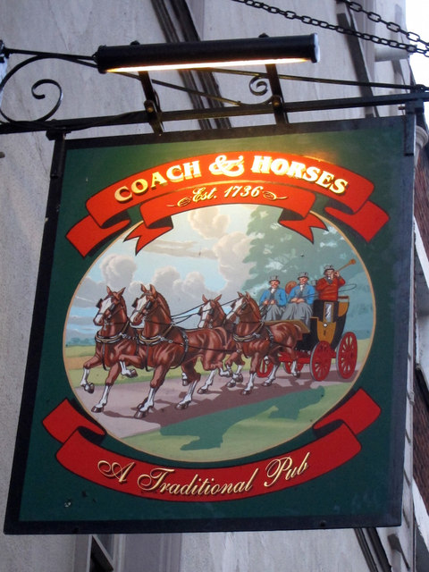 Coach & Horse sign