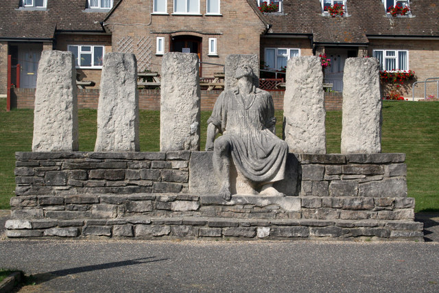 Thompson Dagnall's 'Tolpuddle Six' bench, TUC Memorial Cottages, Dorchester Road, Tolpuddle