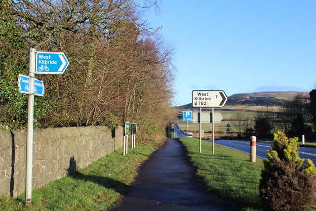 Cycle path by A78 near West Kilbride
