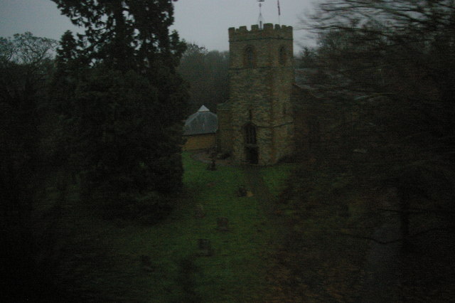 St Peter's church, Weedon Bec, from the railway
