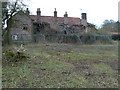 Derelict cottages in East Raynham