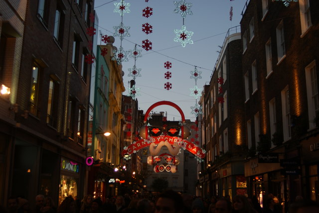 View of the Carnaby Street Christmas decorations #2