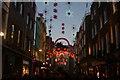 TQ2981 : View of the Carnaby Street Christmas decorations #2 by Robert Lamb