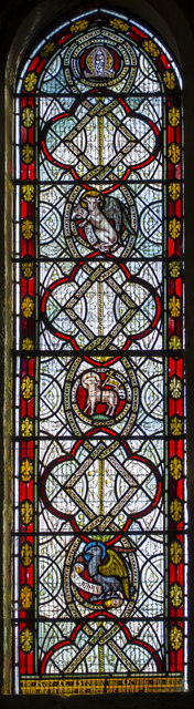 Stained glass window, St Nicholas' church, Pevensey