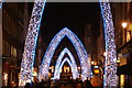 View of arched Christmas decorations on South Molton Street #6