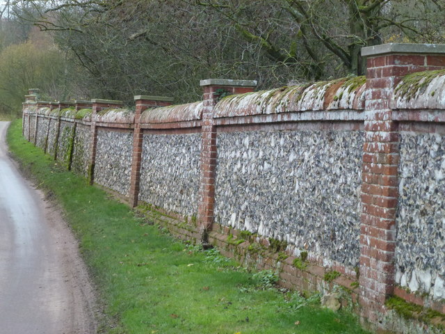 Flint Wall near Raynham Hall, Norfolk