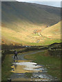 NY4806 : Puddles on the Gatescarth track, Longsleddale by Karl and Ali