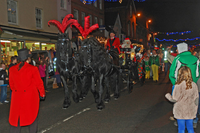 Santa Parade Christmas 2014, Teme Street, Tenbury Wells, Worcs