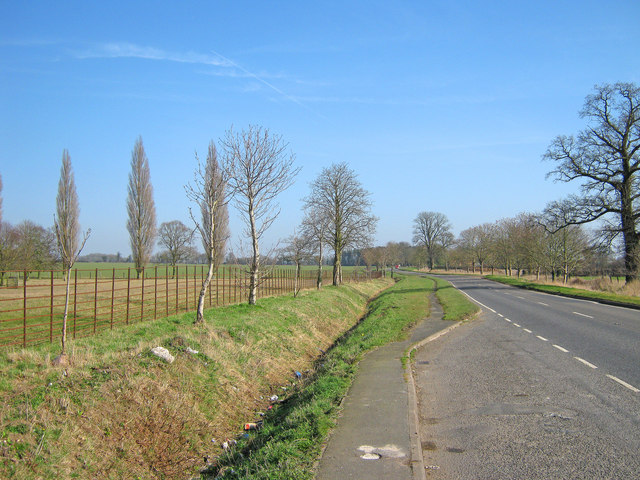The A155 near St Scythes