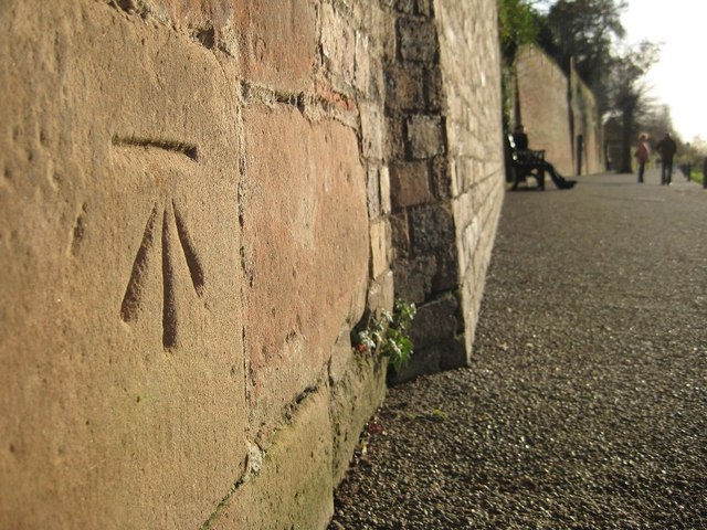 Cut mark beside the River Severn