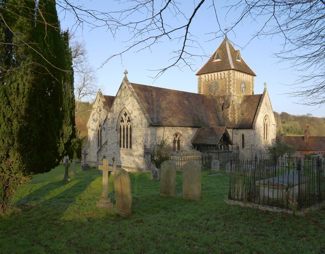 Seale church from the south-west, in December