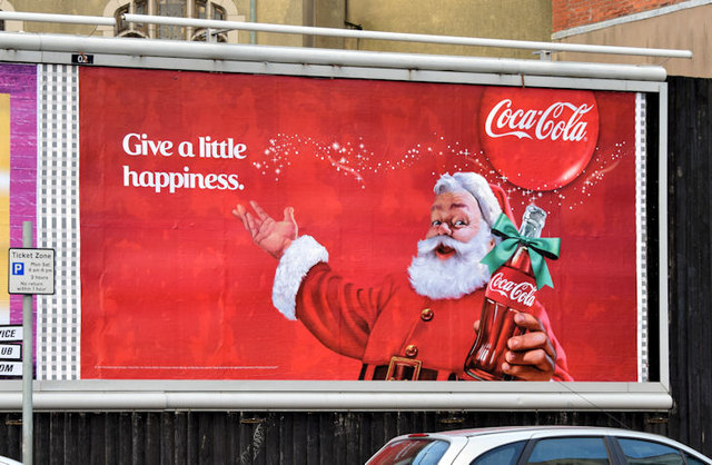 Coca-Cola Christmas poster, Belfast (December 2014)