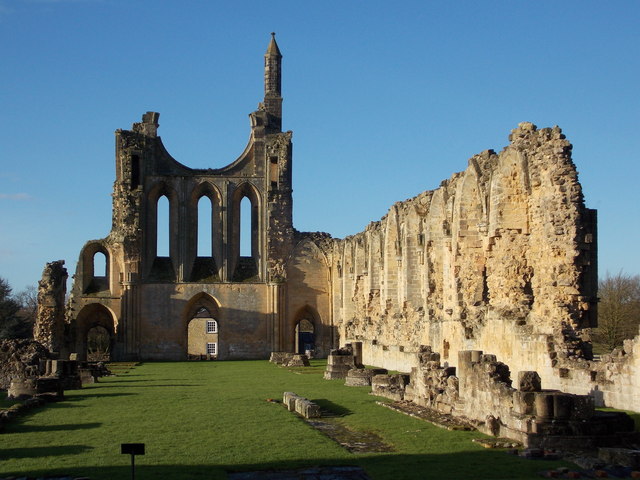 New Byland: along the choir of the abbey
